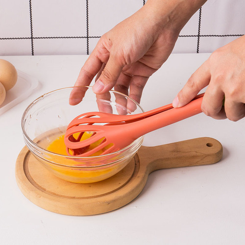 Batidor De Nylon Multiusos, Pinzas Para Alimentos De Doble U