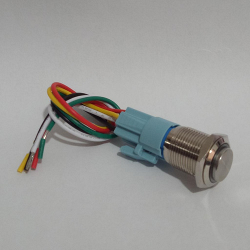 16mm 12v Interruptor De Metal Led Botón Pulsador