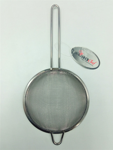 Colador  Malla Y Mango En  Acero Inox 16cm