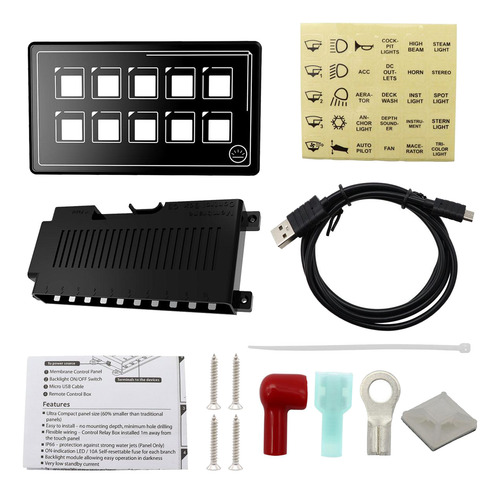 Panel De Interruptor De Control De Pantalla Táctil Led 10p