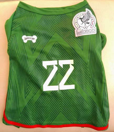 Playera Jersey Perro T9 Selección Mexicana Verde Qatar 2022