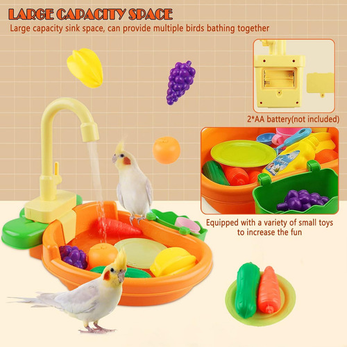 . Loro Bañera Automática For Pájaros Caja Ducha P Periquitos
