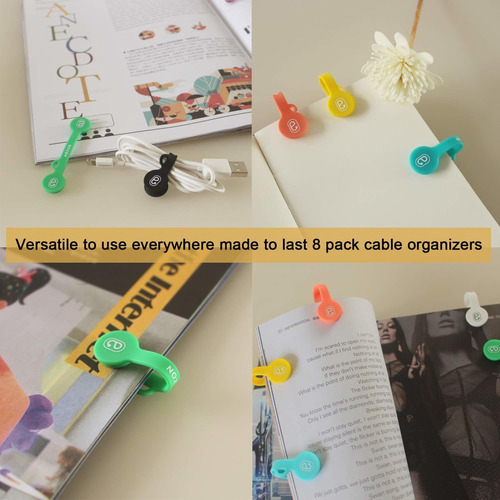 Packs Magnetic Cable Clips Earbuds Cord Organizers Ee...