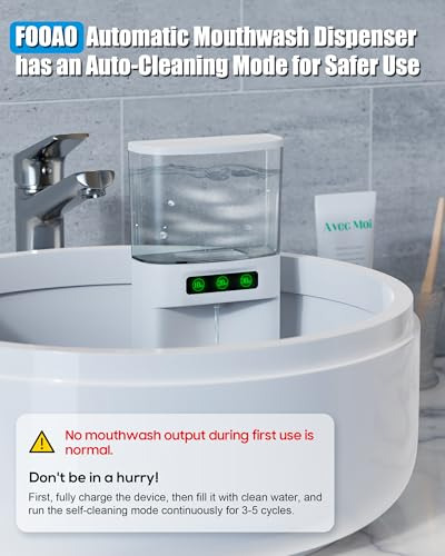 Dispensador De Enjuague Bucal Automático Para Baño, Capacida
