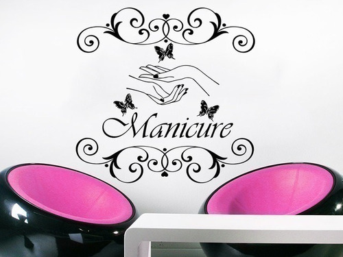 Vinilo Decorativo Salon Manicure Manos  