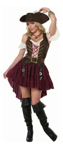 Plus Size Sexy Swashbuckler Captain Costume 2x