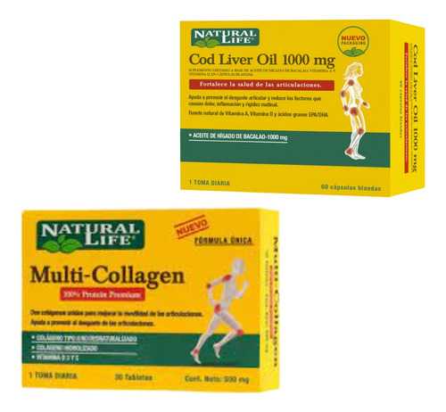 Combo Huesos Y Articulaciones Liver Oil  + Multi Collagen 