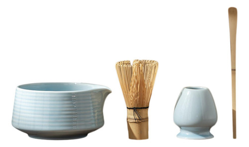 4 Piezas Regalos De Portavasos Matcha Set Con Spout Azul