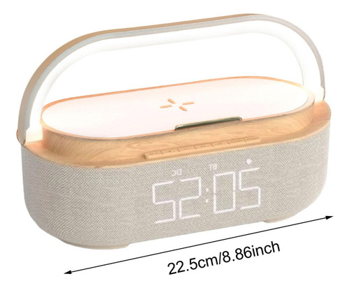 Cargador De Reloj Despertador Digital Multifuncional Beige