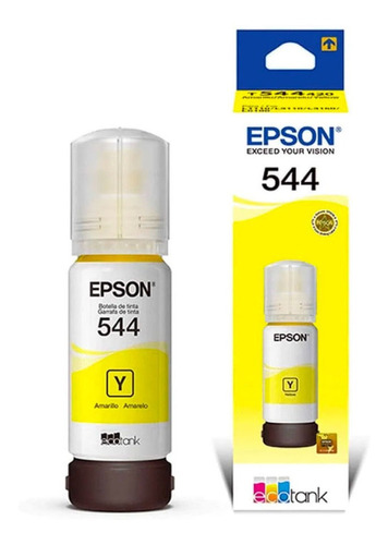 Botella De Tinta Ecofit Epson T544420 Color Amarillo Compati