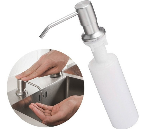 Dispenser Dosador Detergente Porta Sabonete Embutir Aço Inox