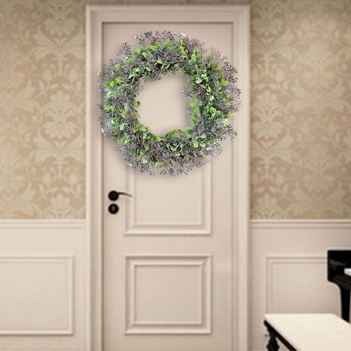 G Wreath Flocing, Gran Jacinto De Agua Simulado, 18 Pulgadas