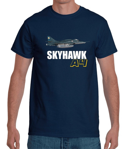 Remera  Avion A4 Sky Hawk Islas Malvinas Argentinas Colores