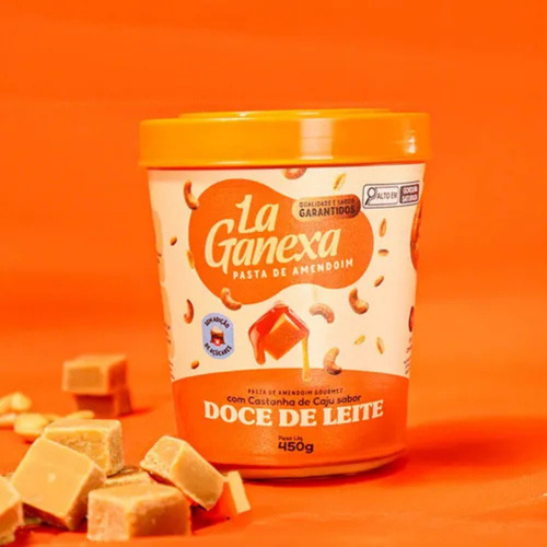 Pasta De Amendoim Doce De Leite Com Castanha De Caju 1kg - L