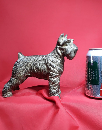 Perro De Bronce Solido Schnauzer Perro De Metal Acero