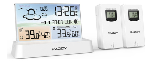 Raddy Estación Meteorológica Dt6 Para Interiores Y Exteri.