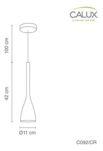 C092/cr Lampara Colgante Marca Calux