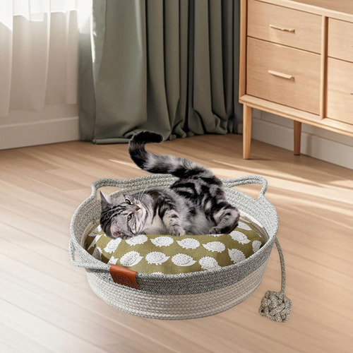 Cama De Algodón Cama De Gato Nido Para Dormir Las M Gris