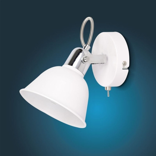 Aplique Pared Led Lenora E14 1 Luz C/interruptor Candil B/n Color Blanco