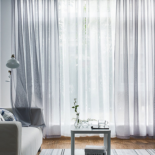 Cortinas Transparentes Para Sala De Estar, Barra De Bolsillo