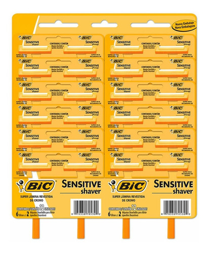 Maquinita De Afeitar Bic Amarilla Blister X  24 Unidades