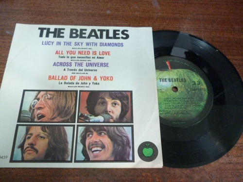 Beatles Lucy In The Sky Simple 7  Mexicano Con Tapa Jcd055
