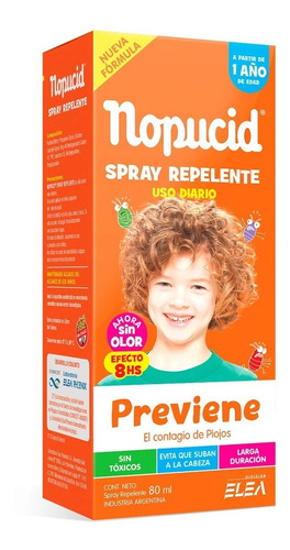 Nopucid Repelente En Spray Previene Piojos Por 12hs 
