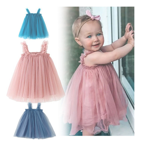 Tutú De Bebé Niña De Tul Vestido Moda Niñas Princesa Disfraz