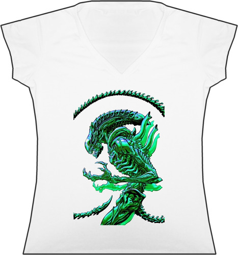 Blusa Aliens Comic Dama Camiseta Bca Urbanoz