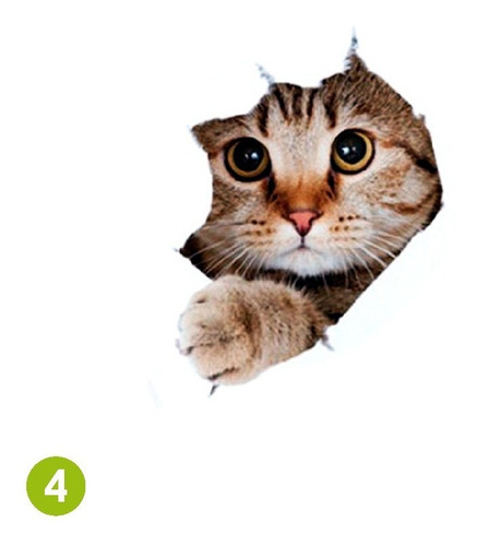 Vinilo Adhesivo 3d, Póster De Gato, Decoración.
