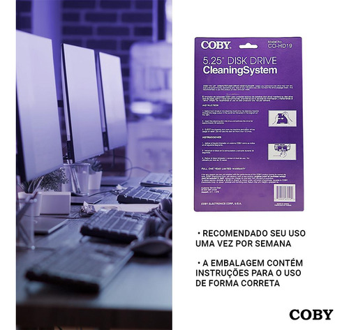 Limpador Para Driver De Computador 5,25 Coby
