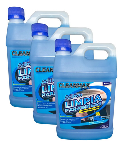 Liquido Aditivo Limpia Parabrisas Cleanmax X3 Unidades Promo