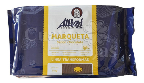 Marqueta Barra De Chocolate Marca Alpezzi 5kg Semiamargo