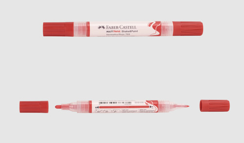 Marcador Multimark Shake&paint 2 Pontas Faber-castell Cor VERMELHO 703