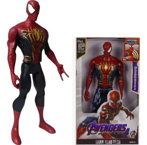 Boneco 30cm Articulado Com Som E Led Personagem:homem Aranha