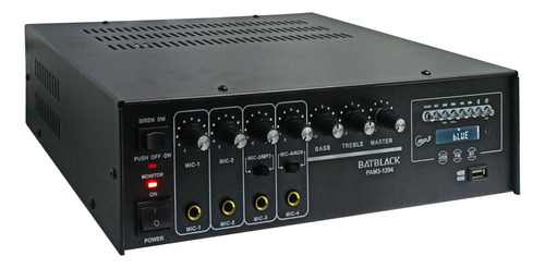 Amplificador De Audio 120w Usb/bluetooth Pam3-1204 Batblack