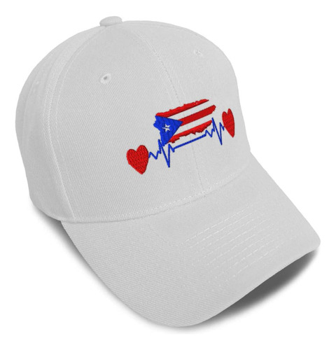 Gorra De Béisbol Bandera De Puerto Rico Bordado De Línea De 