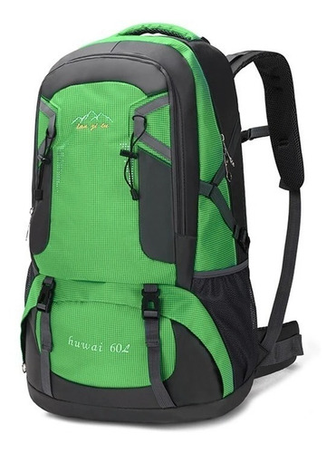 Mochila passeio Edge Trekking Nomad Mochila 60 Litros cor verde design liso 60L