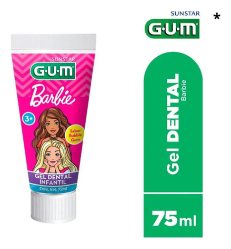 Gel Dental Barbie Bubblegum 75ml Gum