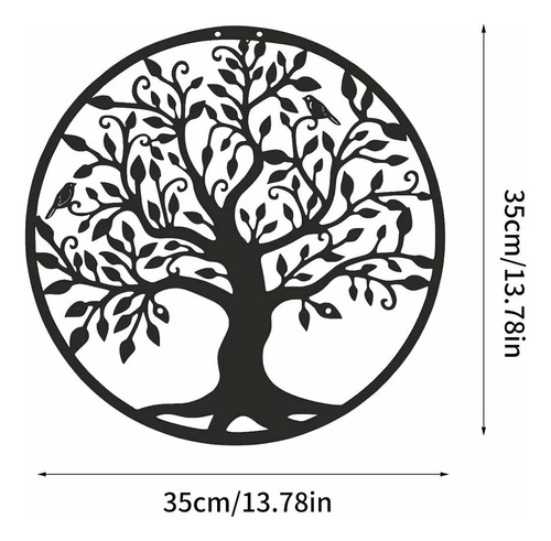 Escultura De Pared De Metal Con Forma De Árbol De La Vida, 3