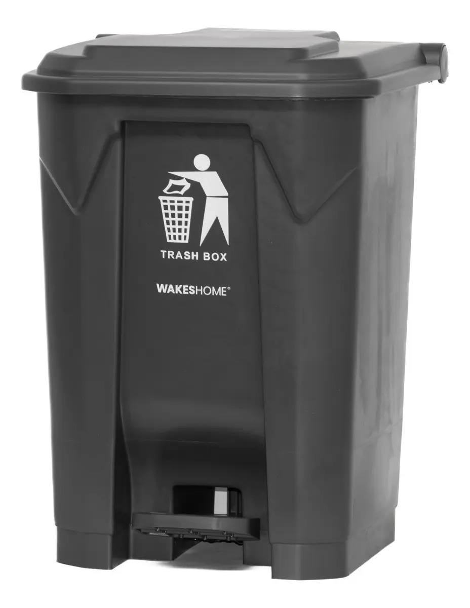 Basurero Contenedor De Basura 50 Litros Cubo De Basura Color NEGRO Papelera Wakeshome