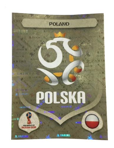 Figurinha  592  Poland Polonia  Escudo Copa 2018 Cromada