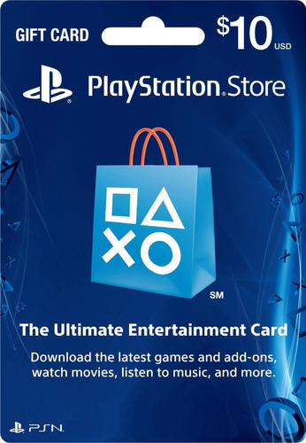 Playstation Network 10 Usd Psn Card Región Usa Ps4 / Ps3 