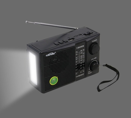 Radio Am Fm Sw Usb Sd Linterna Panel Solar Recargable Pilas