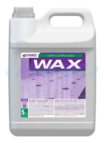 Cera Incolora Para Pisos Wax Carnauba X 5 Lts