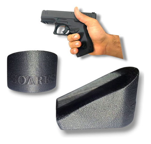 Bumper Ts9c - Prolongador De Empunhadura - Coronha Preto
