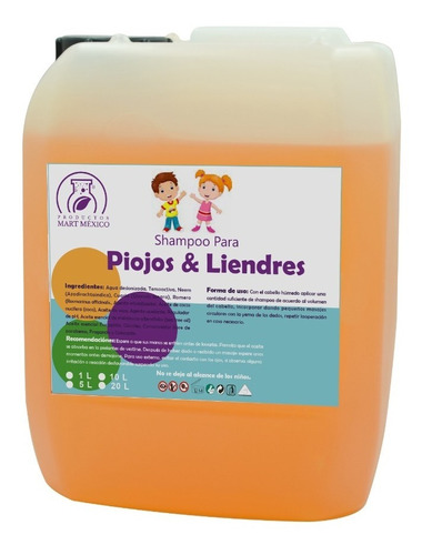 Shampoo Capilar Anti - Piojos & Liendres (10 Litros)