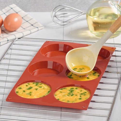 Moldes De Silicona Cluewr Para Muffin Top 6 Cavidades