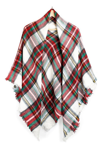 Oct17 Bufandas A Cuadros Para Mujer Pashmina Tartan Wrap Man