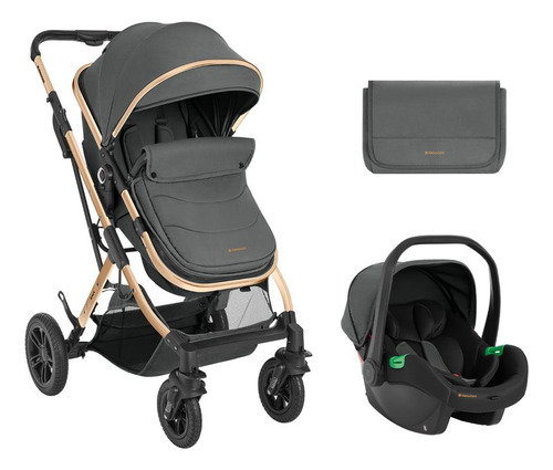 Kaia 3x1 (carrinho+bebe Conforto+bolsa) Dark Kikkaboo